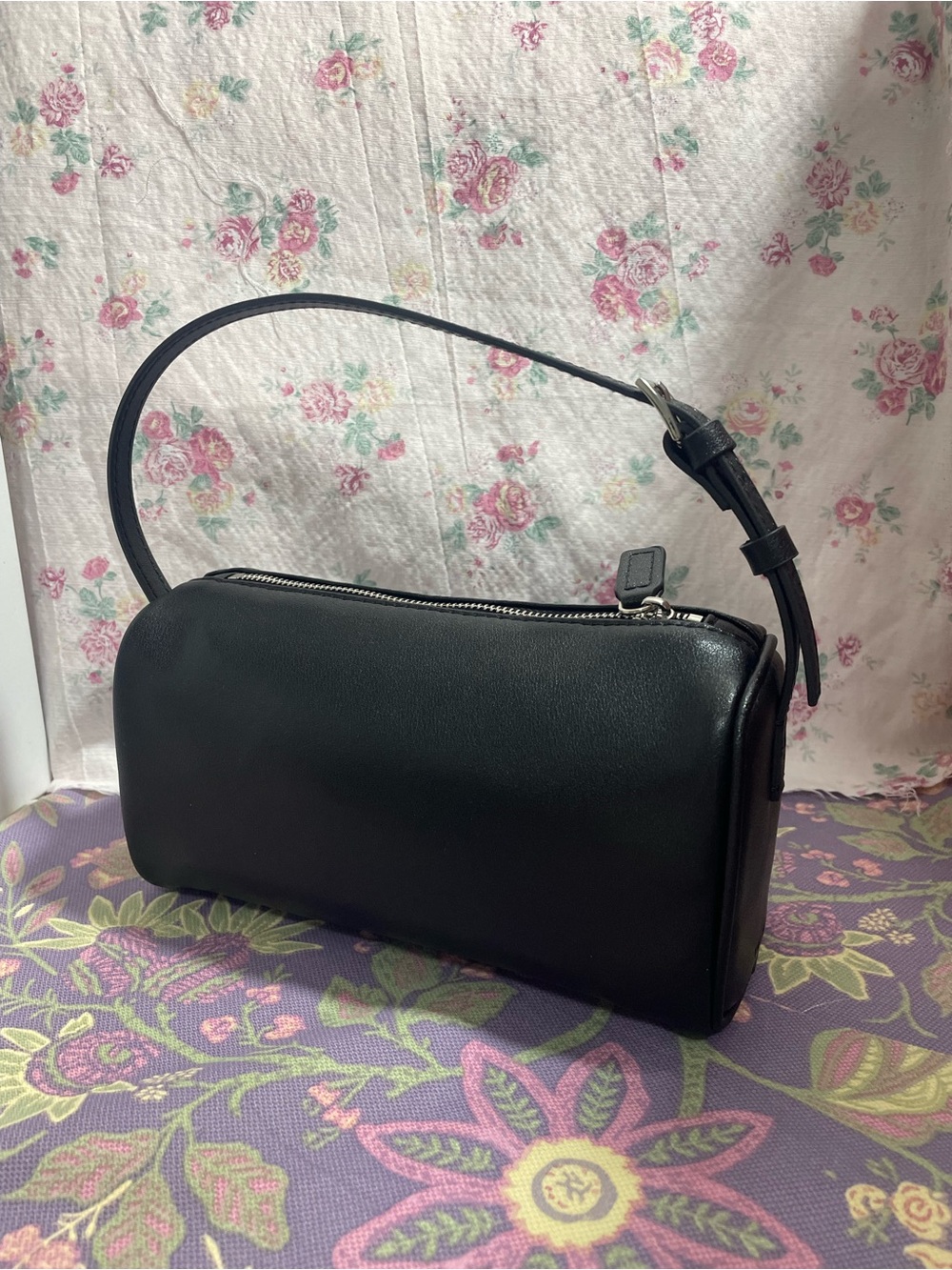 The Row Black Smooth Leather Mini Shoulder Bag
